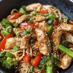 Homemade Honey Soy Chicken Stir-Fry Noodles photo