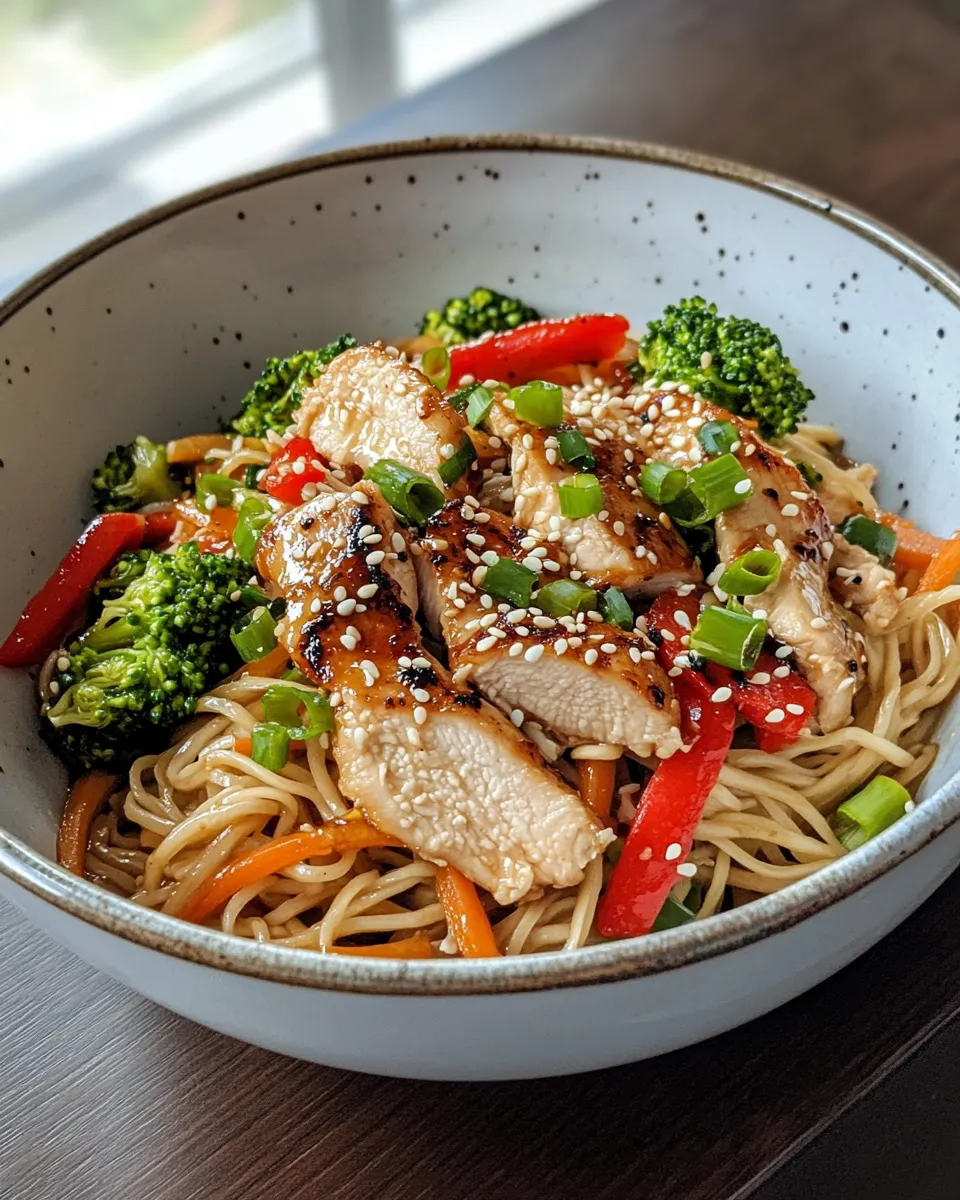 Delicious Honey Soy Chicken Stir-Fry Noodles dish photo