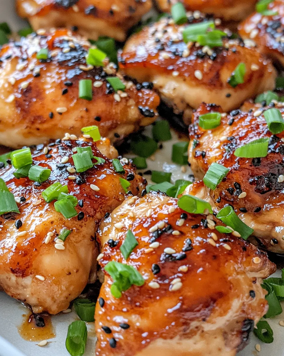 Delicious Honey Soy Glazed Chicken Thighs plate image