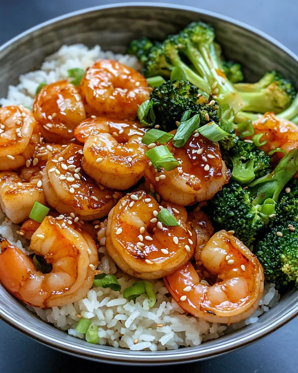 Classic Honey Sriracha Shrimp Rice Bowls image