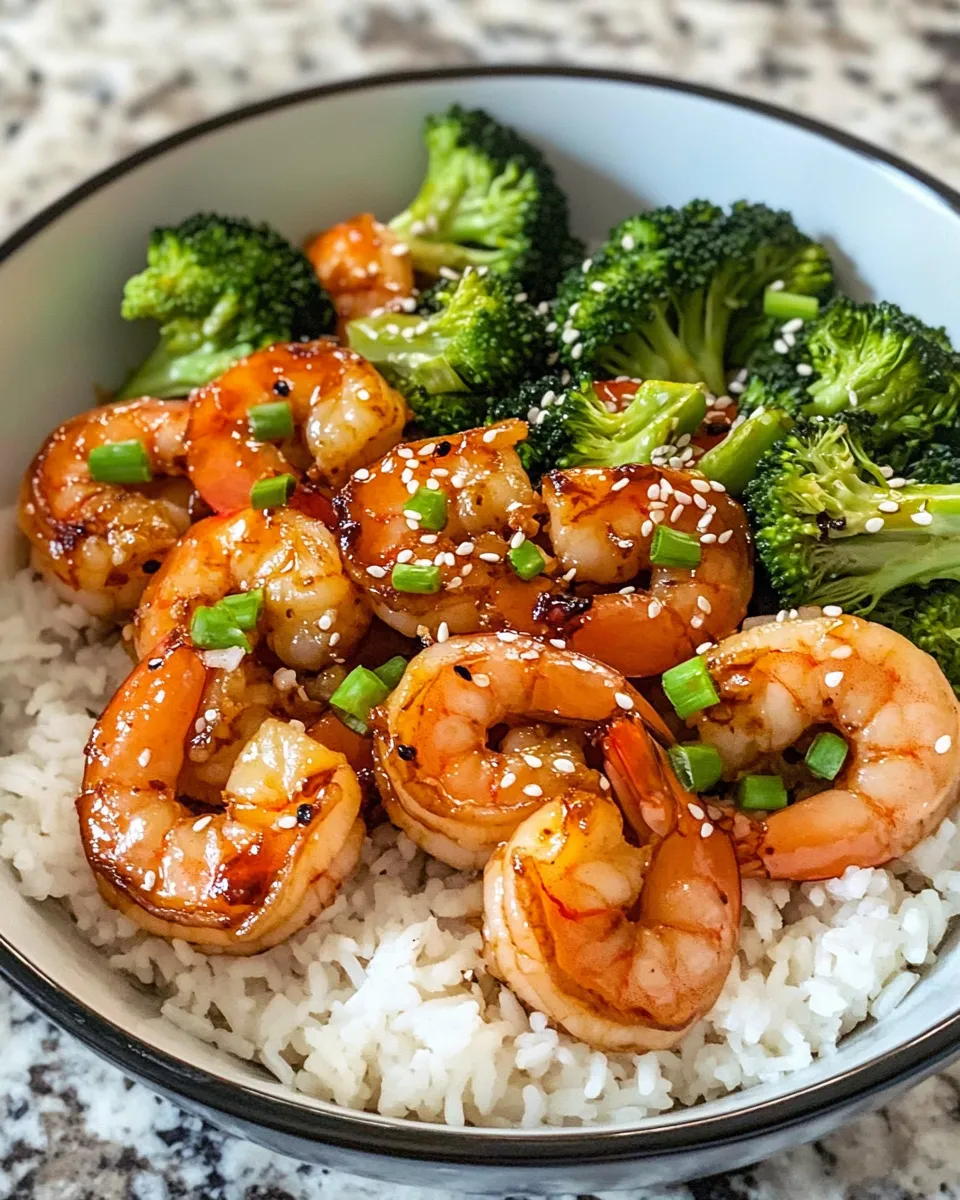 Easy Honey Sriracha Shrimp Rice Bowls recipe photo