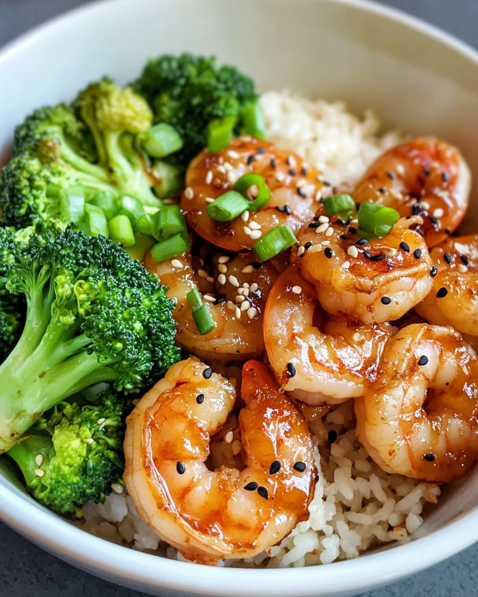 Delicious Honey Sriracha Shrimp Rice Bowls dish photo