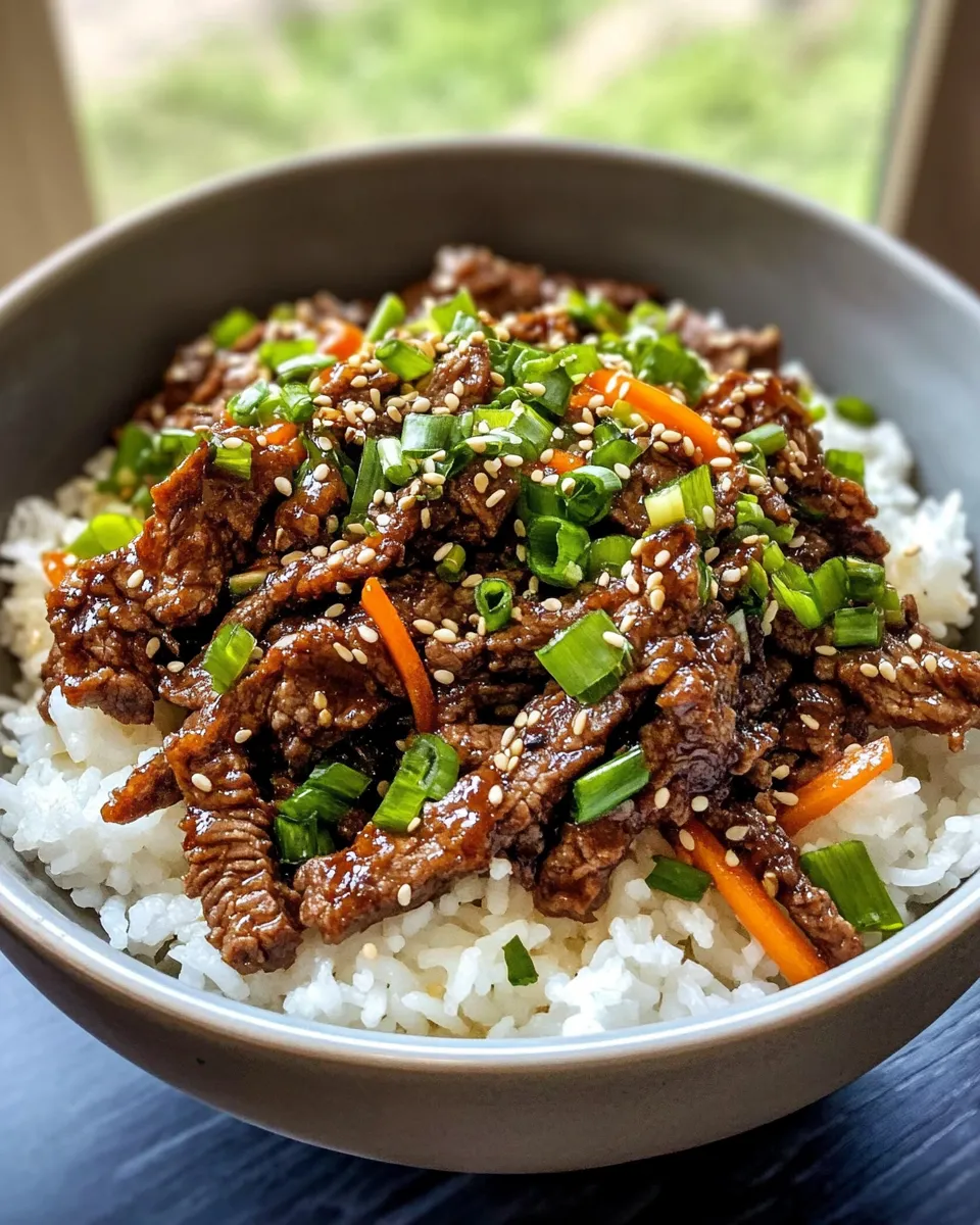 Homemade Korean BBQ Beef Bulgogi Rice Bowls photo
