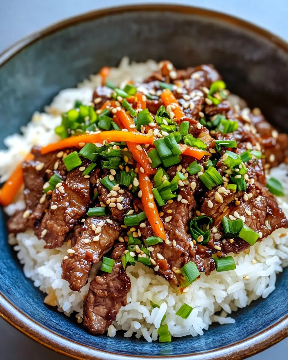 Classic Korean BBQ Beef Bulgogi Rice Bowls image