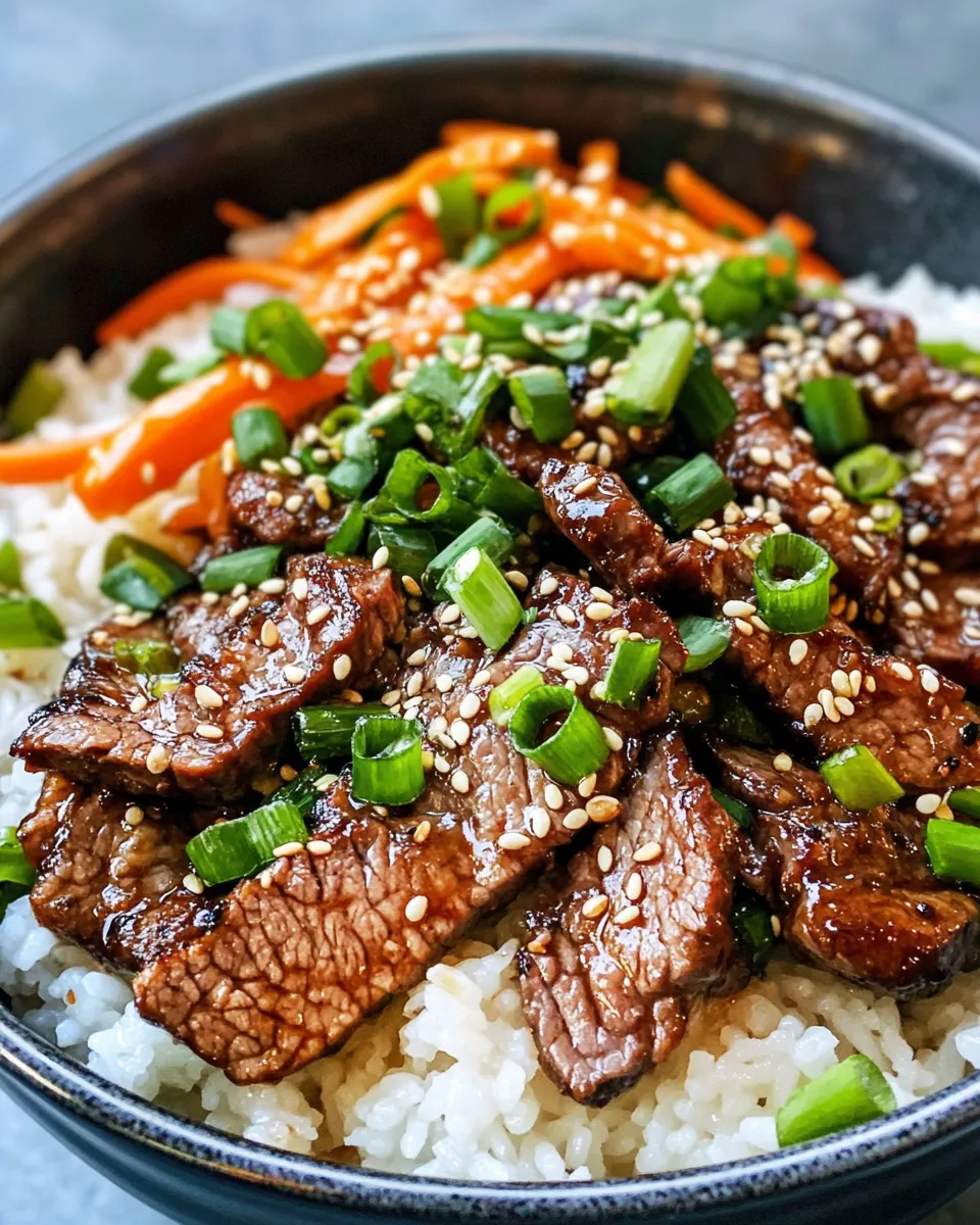 Easy Korean BBQ Beef Bulgogi Rice Bowls recipe photo