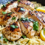 Homemade Lemon Butter Chicken Orzo dish photo