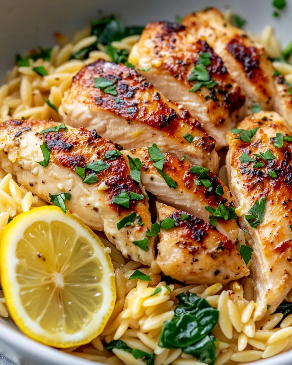 Classic Lemon Butter Chicken Orzo recipe image