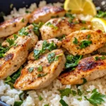 Homemade Lemon Herb Chicken Rice Skillet photo
