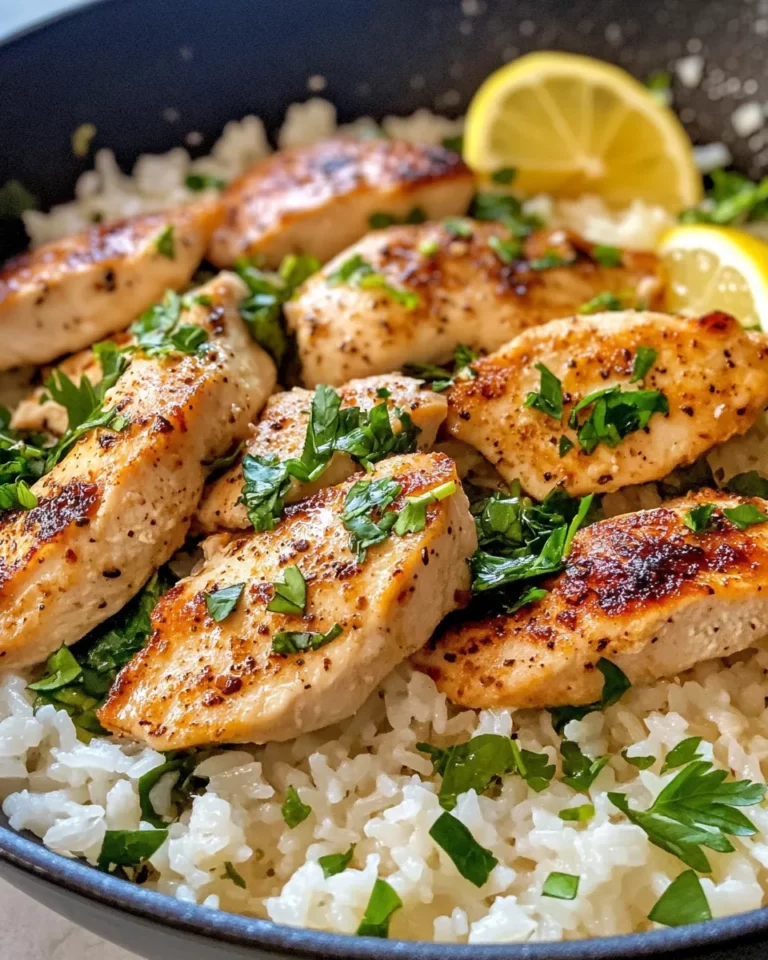 Homemade Lemon Herb Chicken Rice Skillet photo