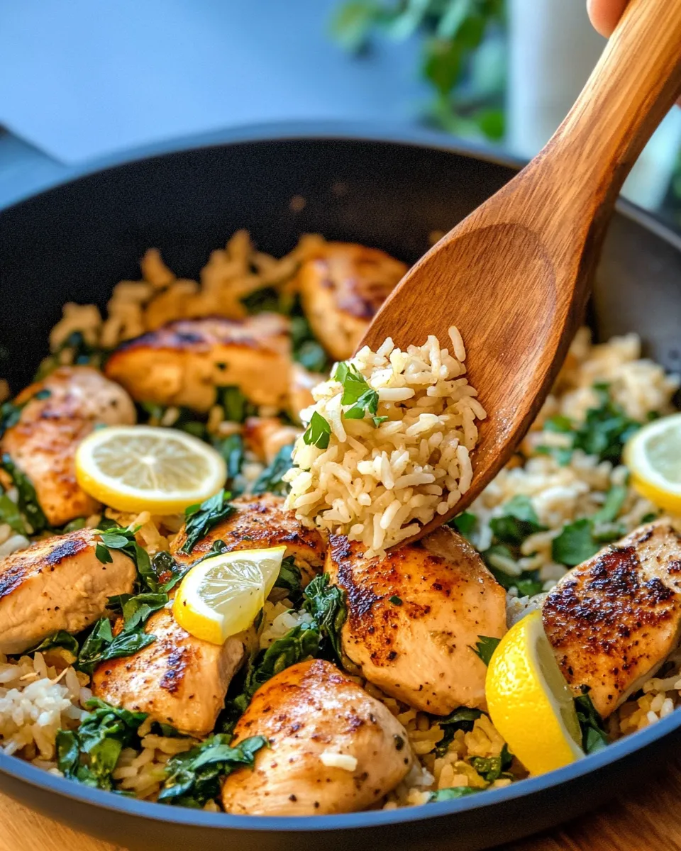 Easy Lemon Herb Chicken Rice Skillet recipe image