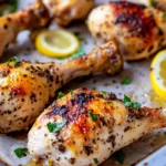 Homemade Lemon Pepper Roasted Chicken Drumsticks recipe photo