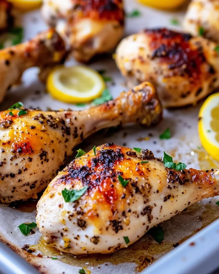 Homemade Lemon Pepper Roasted Chicken Drumsticks recipe photo