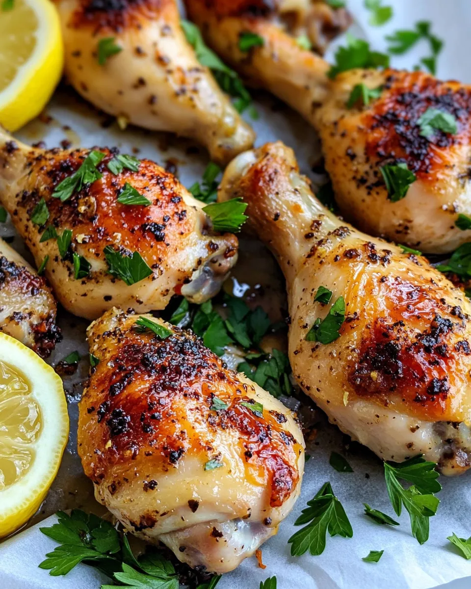 Classic Lemon Pepper Roasted Chicken Drumsticks dish photo