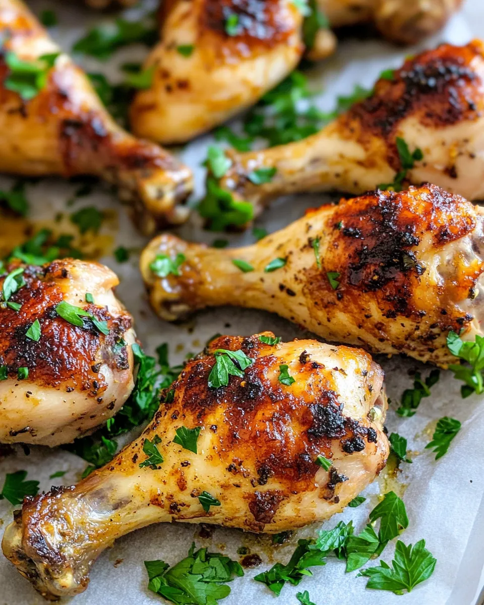 Delicious Lemon Pepper Roasted Chicken Drumsticks plate image