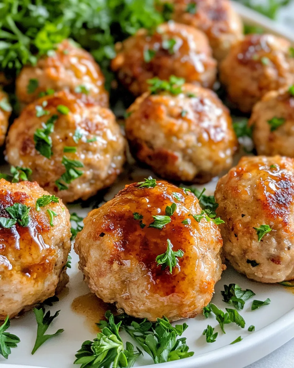 Delicious Maple Glazed Turkey Meatballs dish photo