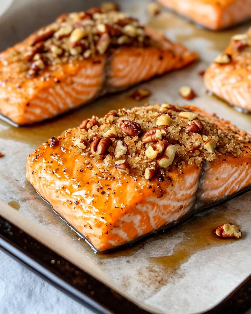 Classic Maple Pecan Crusted Salmon image
