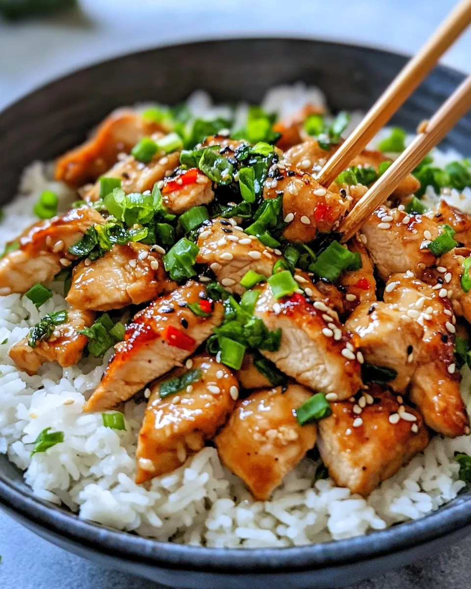 Easy Mongolian Chicken with Sticky Rice recipe photo