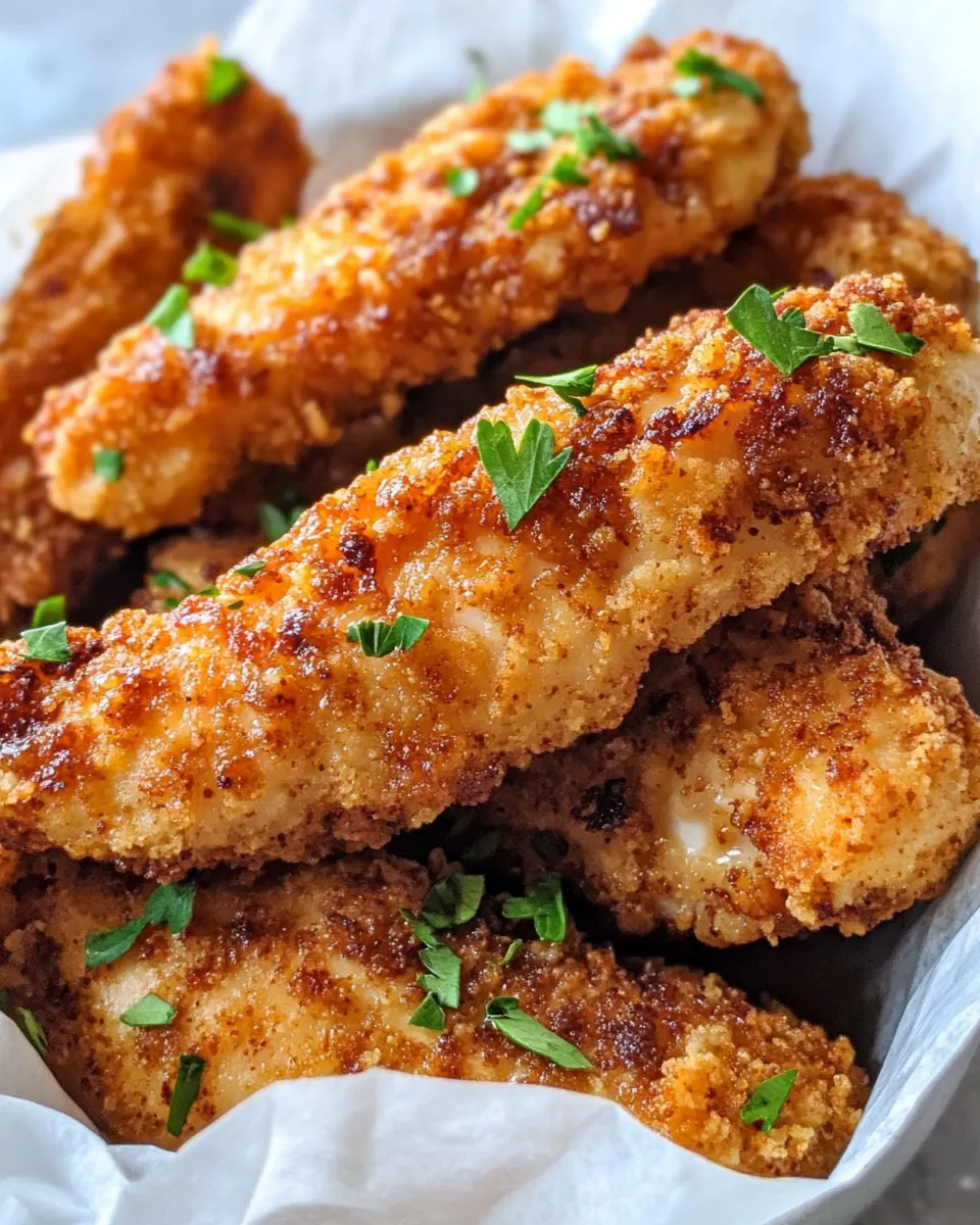 Delicious Nashville Hot Honey Chicken Tenders food shot