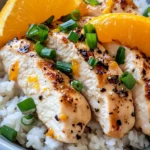 Homemade Orange Ginger Chicken Over Jasmine Rice photo