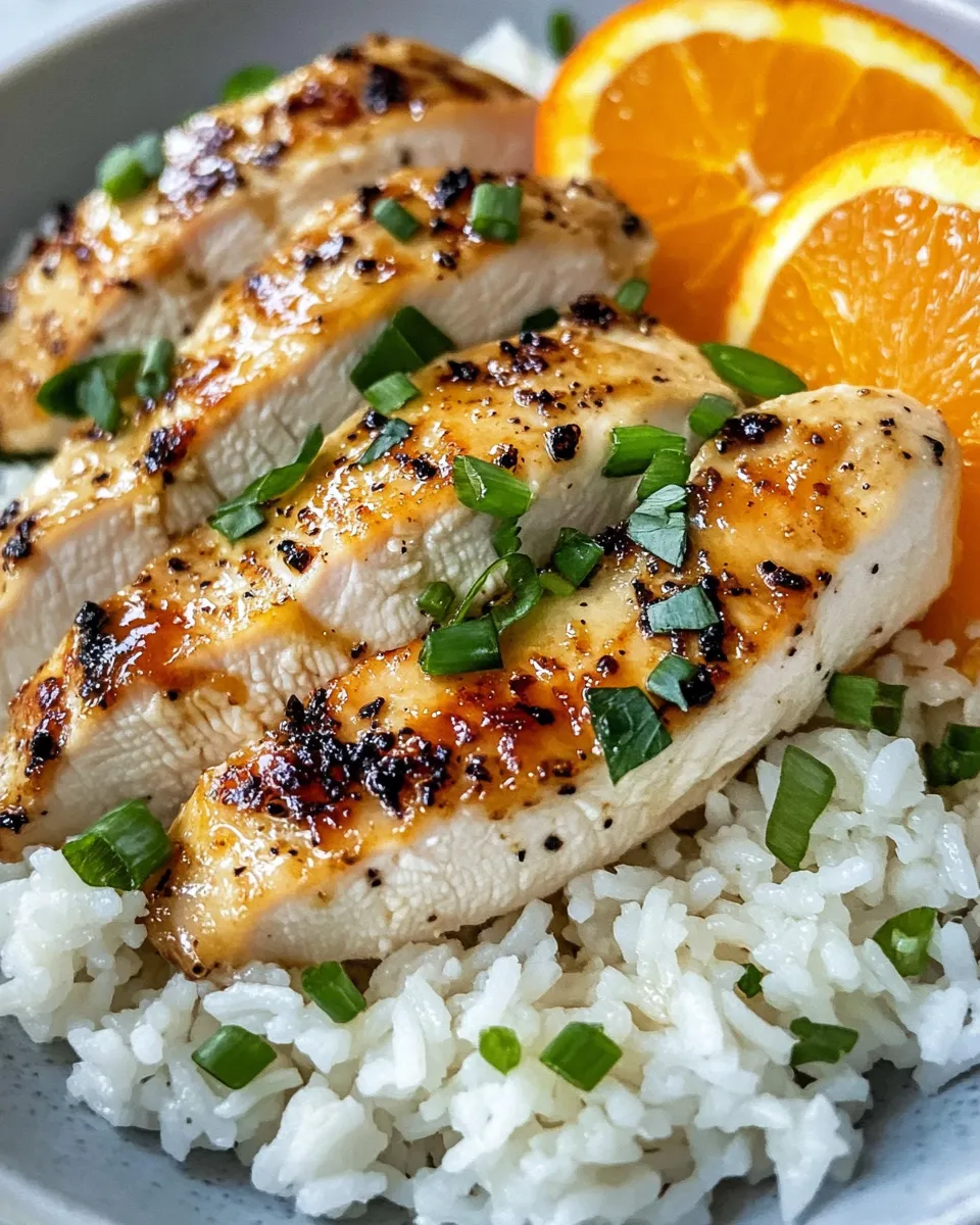 Easy Orange Ginger Chicken Over Jasmine Rice recipe photo