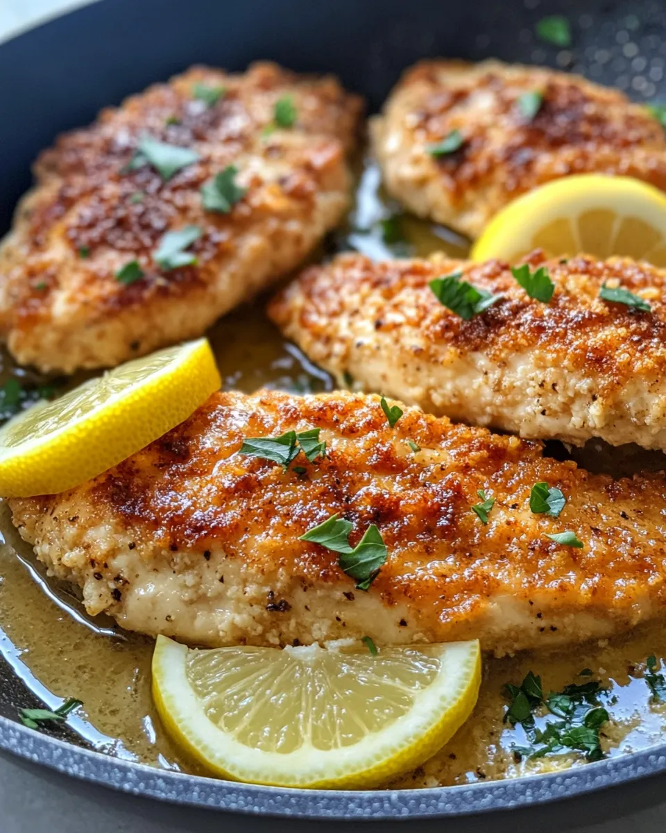 Delicious Parmesan Crusted Chicken Piccata dish photo