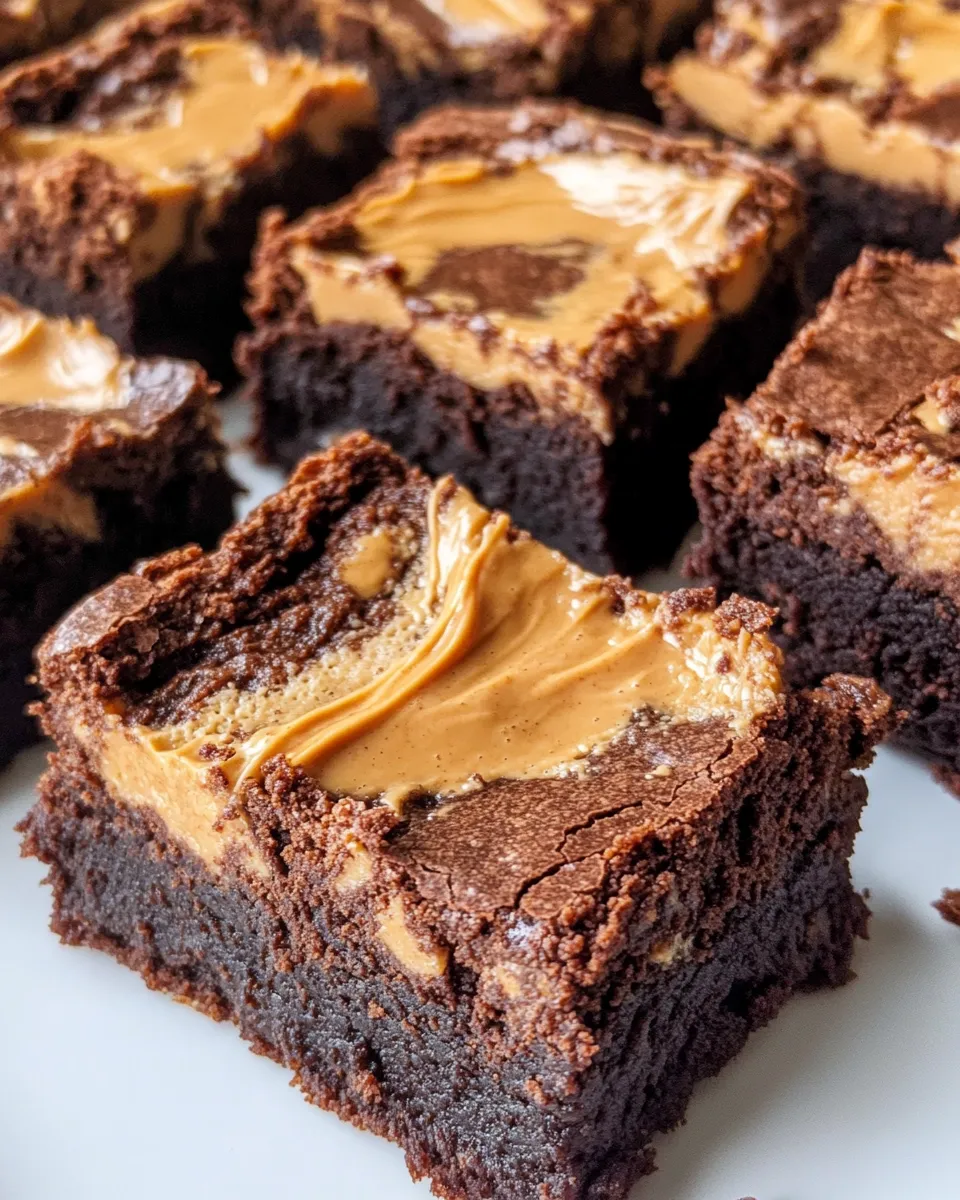 Classic Peanut Butter Swirl Brownies image