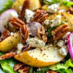 Homemade Pear Feta Candied Pecan Salad recipe photo