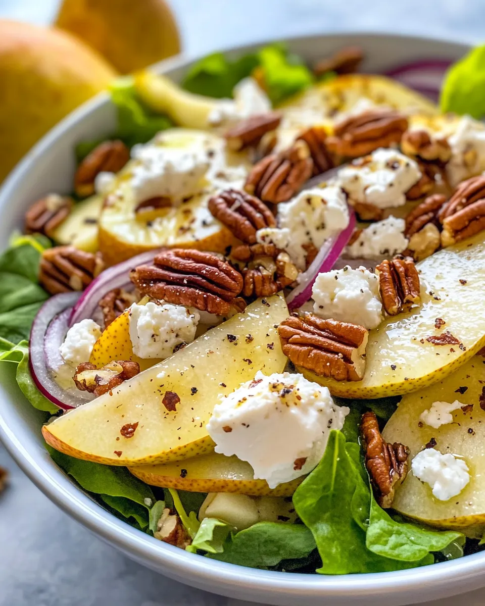 Classic Pear Feta Candied Pecan Salad dish photo