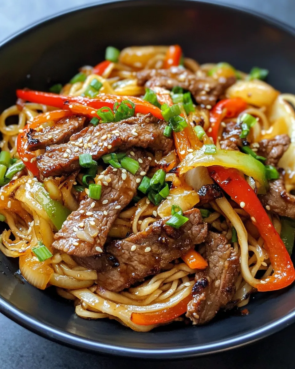 Classic Pepper Steak Lo Mein dish photo