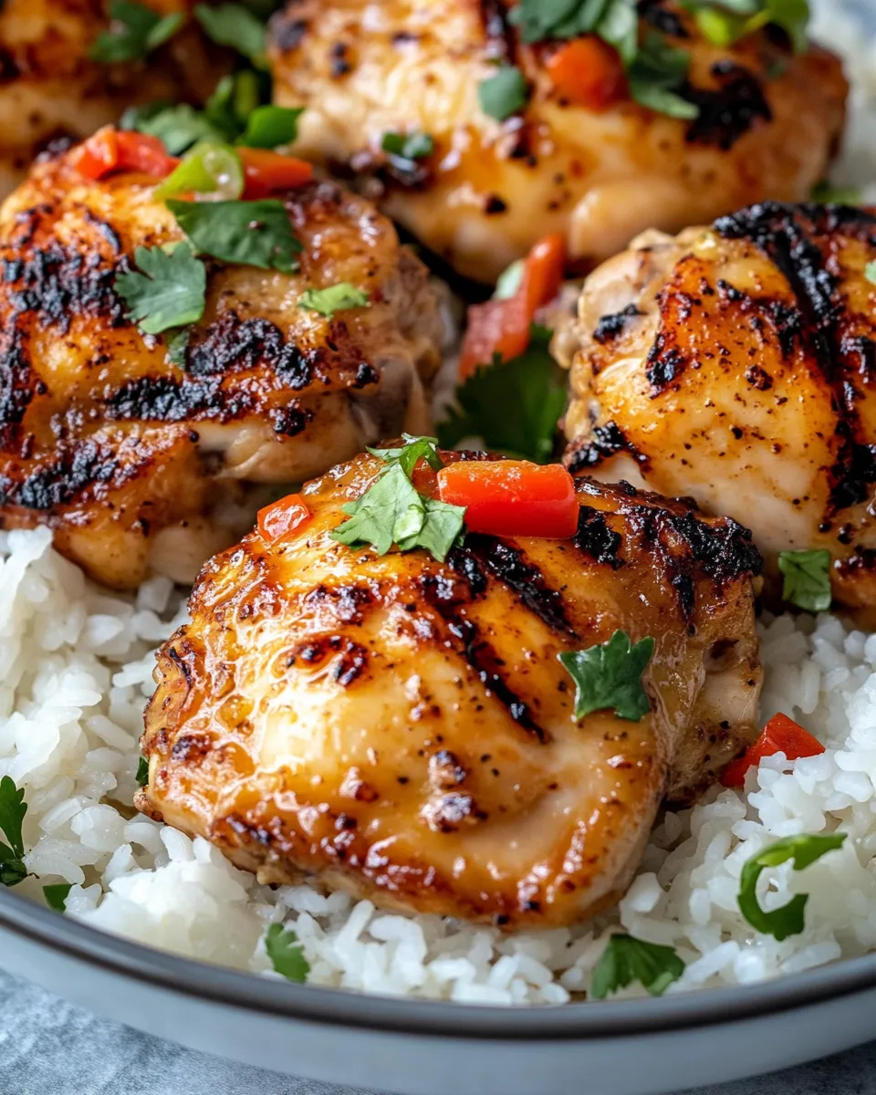 Delicious Peri Peri Chicken with Rice food shot