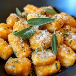 Homemade Pumpkin Sage Gnocchi With Parmesan photo