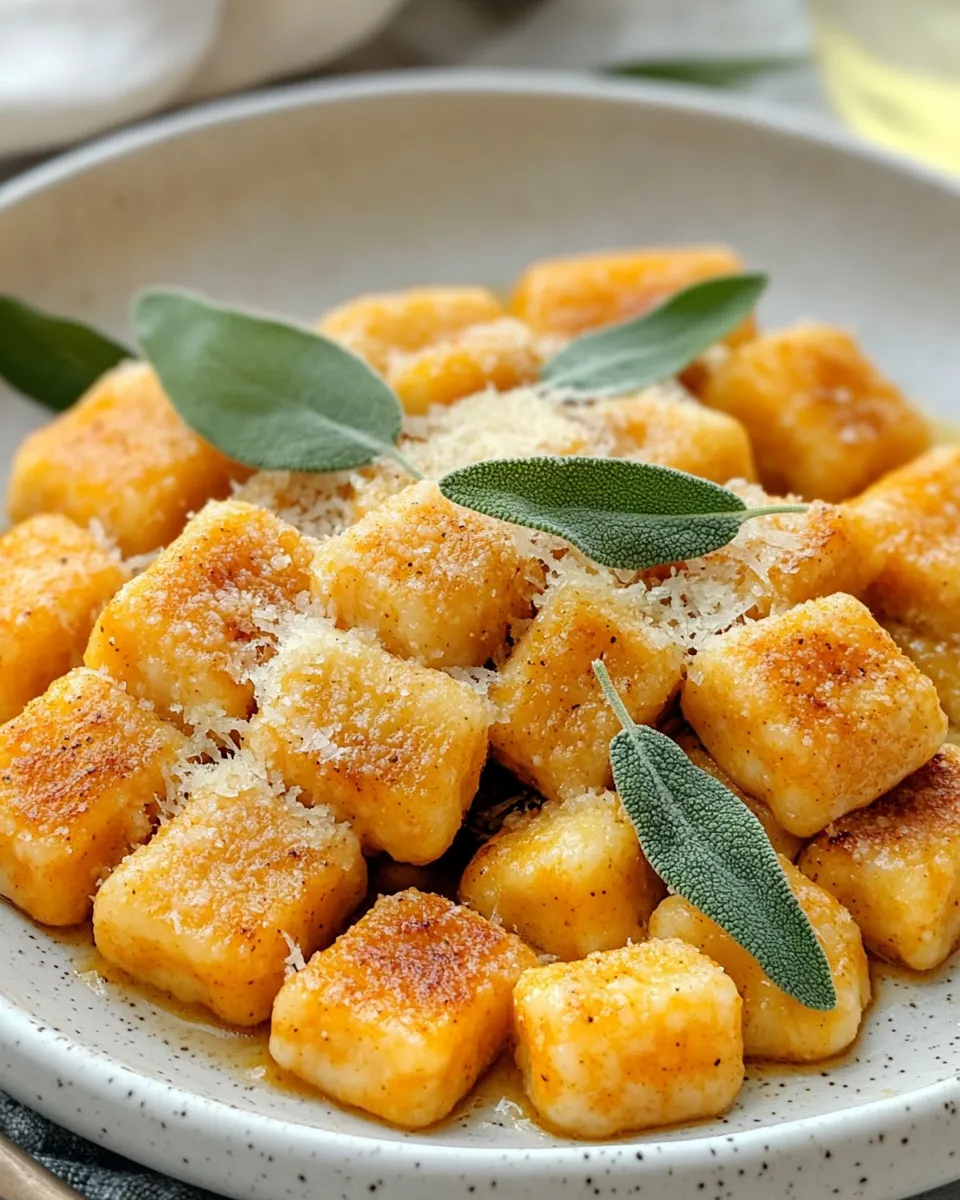 Delicious Pumpkin Sage Gnocchi With Parmesan dish photo