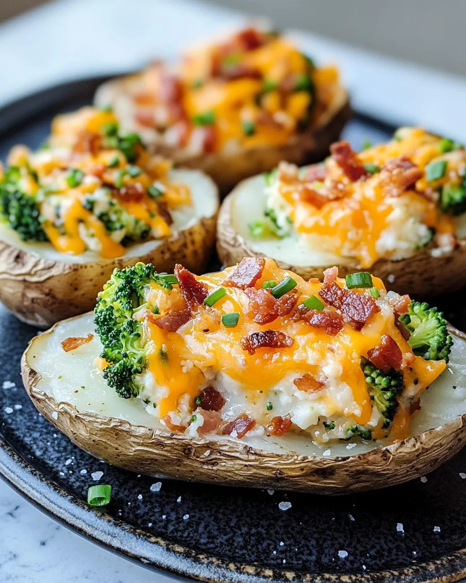Classic Roasted Broccoli Cheddar Stuffed Potatoes dish photo