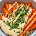 Homemade Roasted Carrot Tahini Quinoa Bowls recipe photo