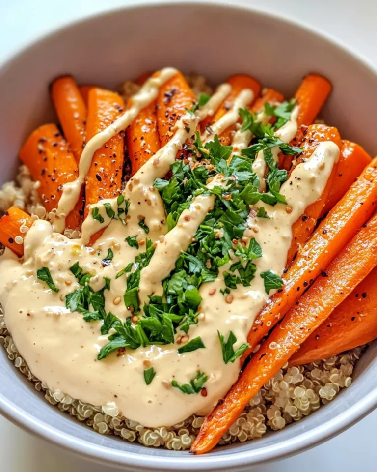 Homemade Roasted Carrot Tahini Quinoa Bowls recipe photo