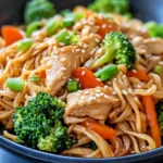 Homemade Sesame Chicken Lo Mein recipe photo