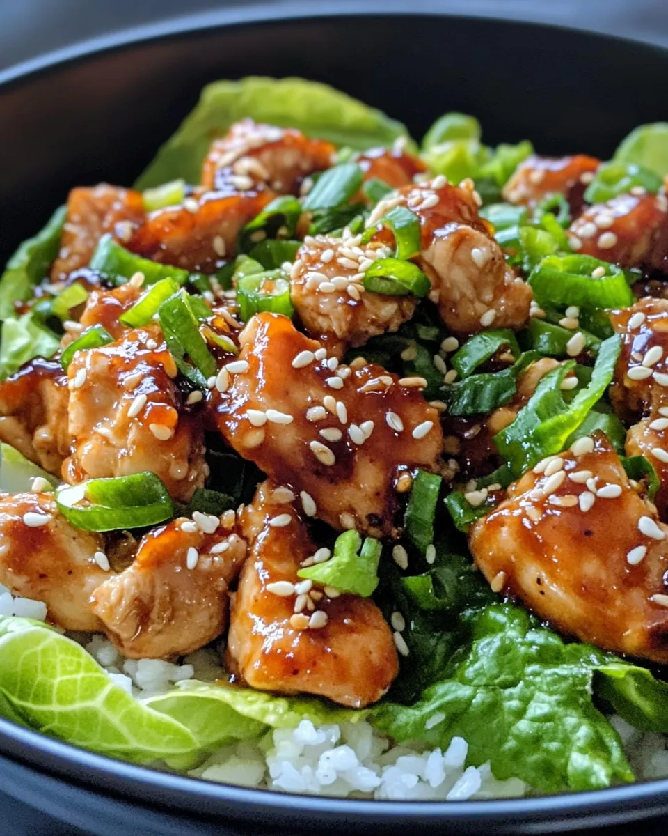 Classic Sesame Ginger Chicken Lettuce Cups dish photo