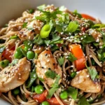 Homemade Sesame Ginger Chicken Soba Noodles recipe photo
