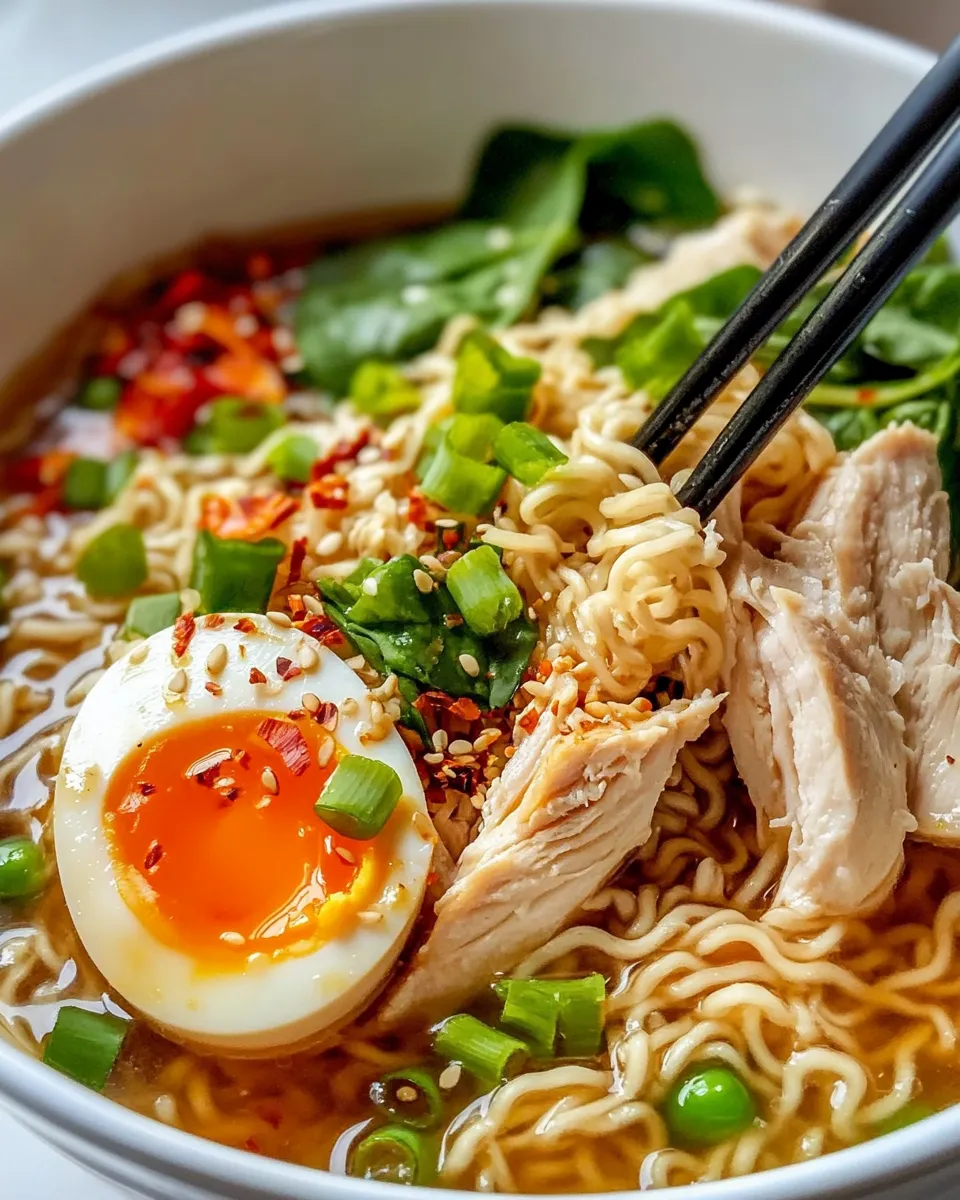 Homemade Spicy Garlic Chicken Ramen photo