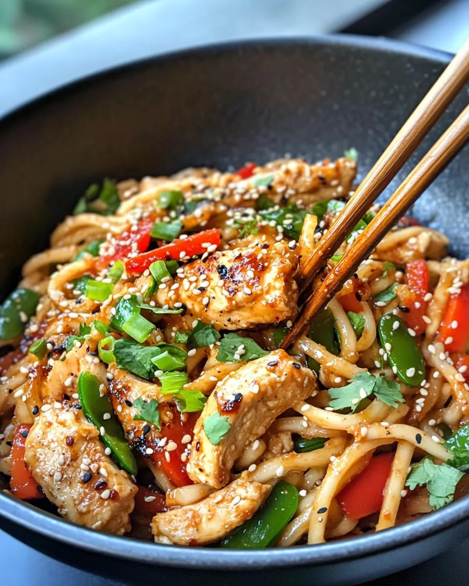 Classic Spicy Sesame Chicken Udon recipe photo