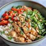 Homemade Spicy Thai Peanut Chicken Bowls photo