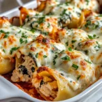 Homemade Spinach Artichoke Chicken Stuffed Shells photo