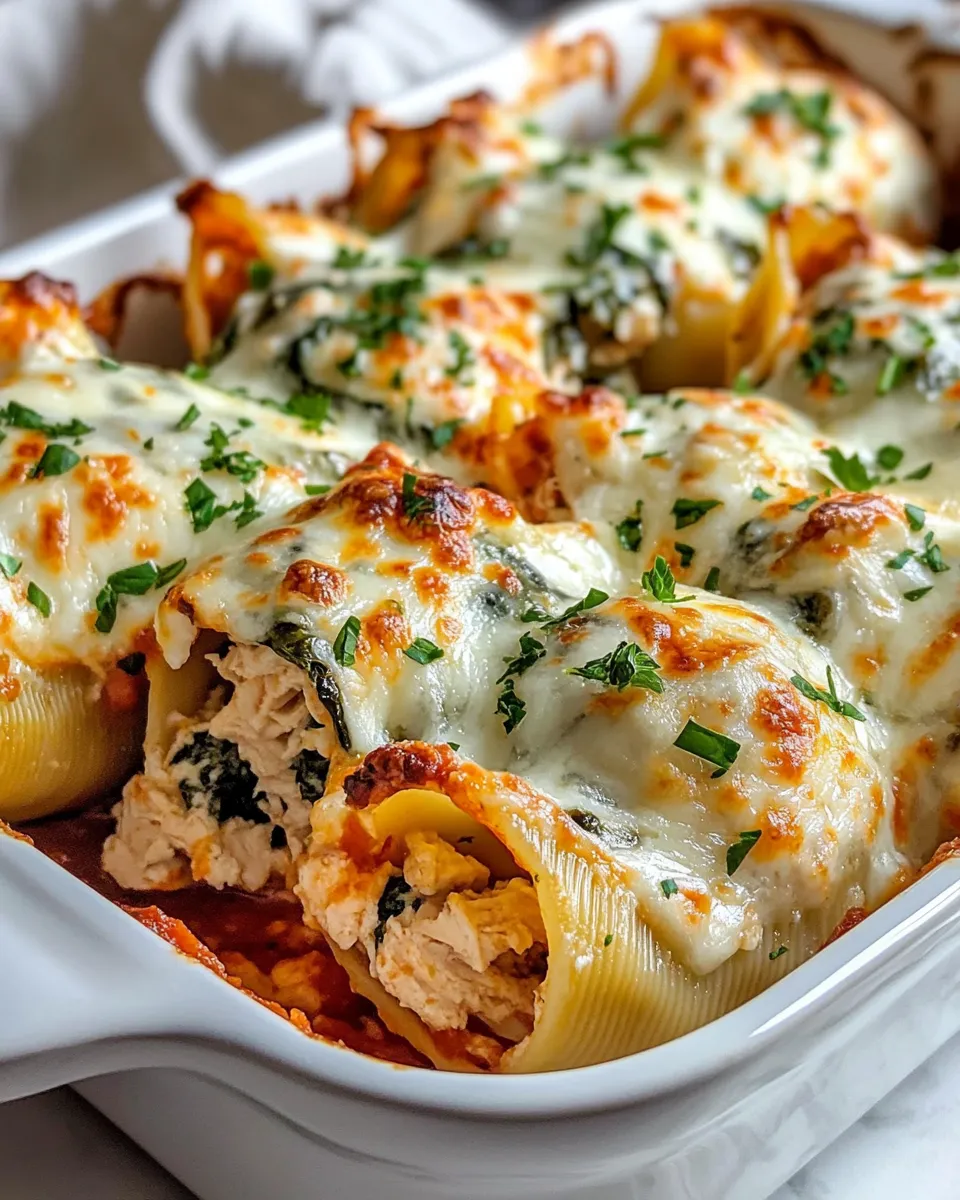 Homemade Spinach Artichoke Chicken Stuffed Shells photo