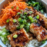 Homemade Sticky Gochujang Chicken Rice Bowls recipe photo