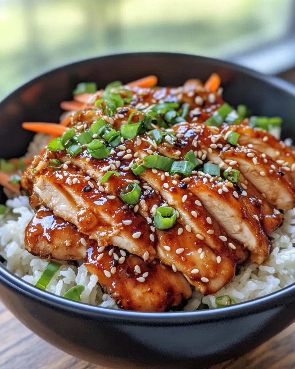 Classic Sticky Gochujang Chicken Rice Bowls dish photo