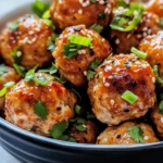 Homemade Sticky Orange Sesame Chicken Meatballs photo