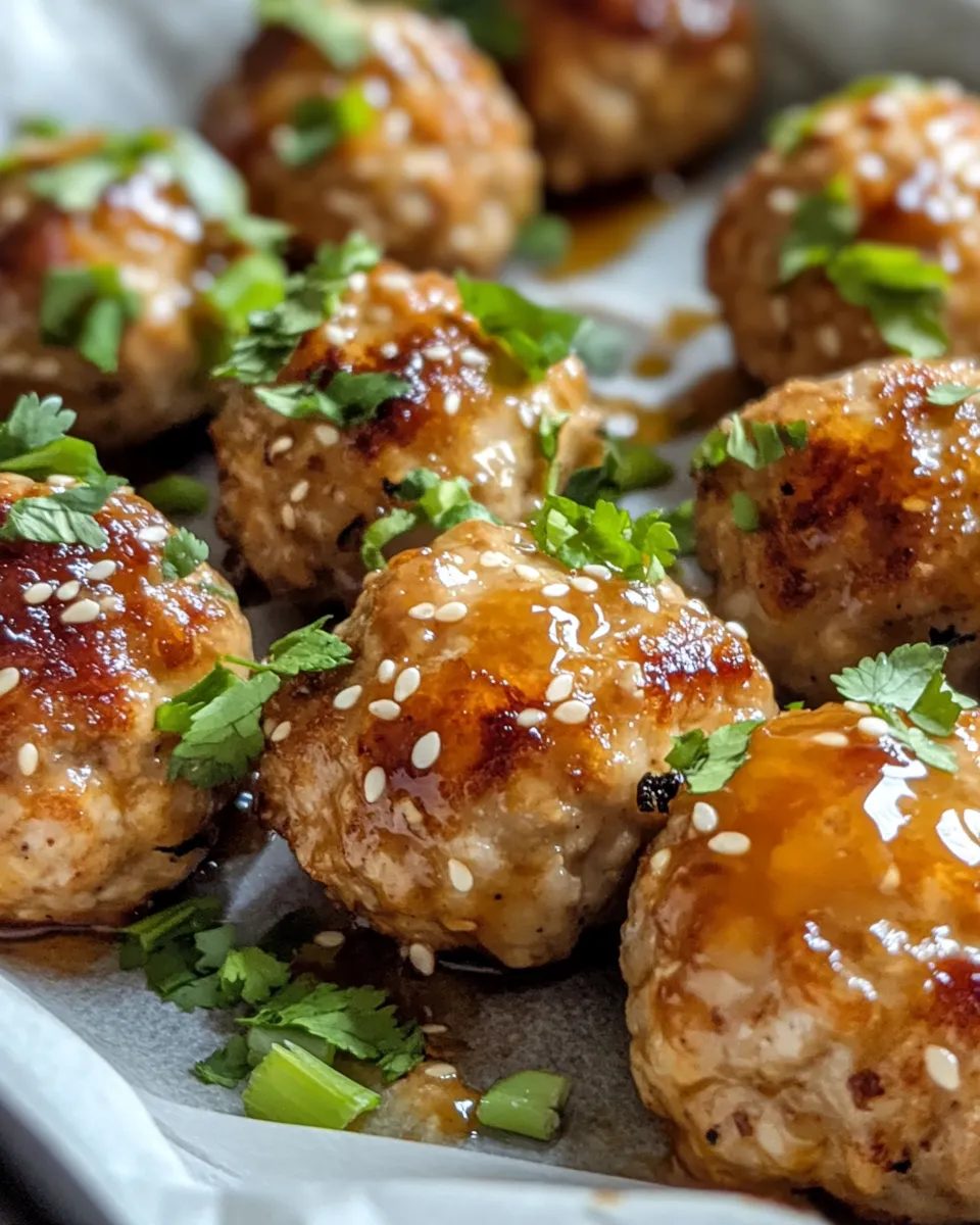 Easy Sticky Orange Sesame Chicken Meatballs recipe photo