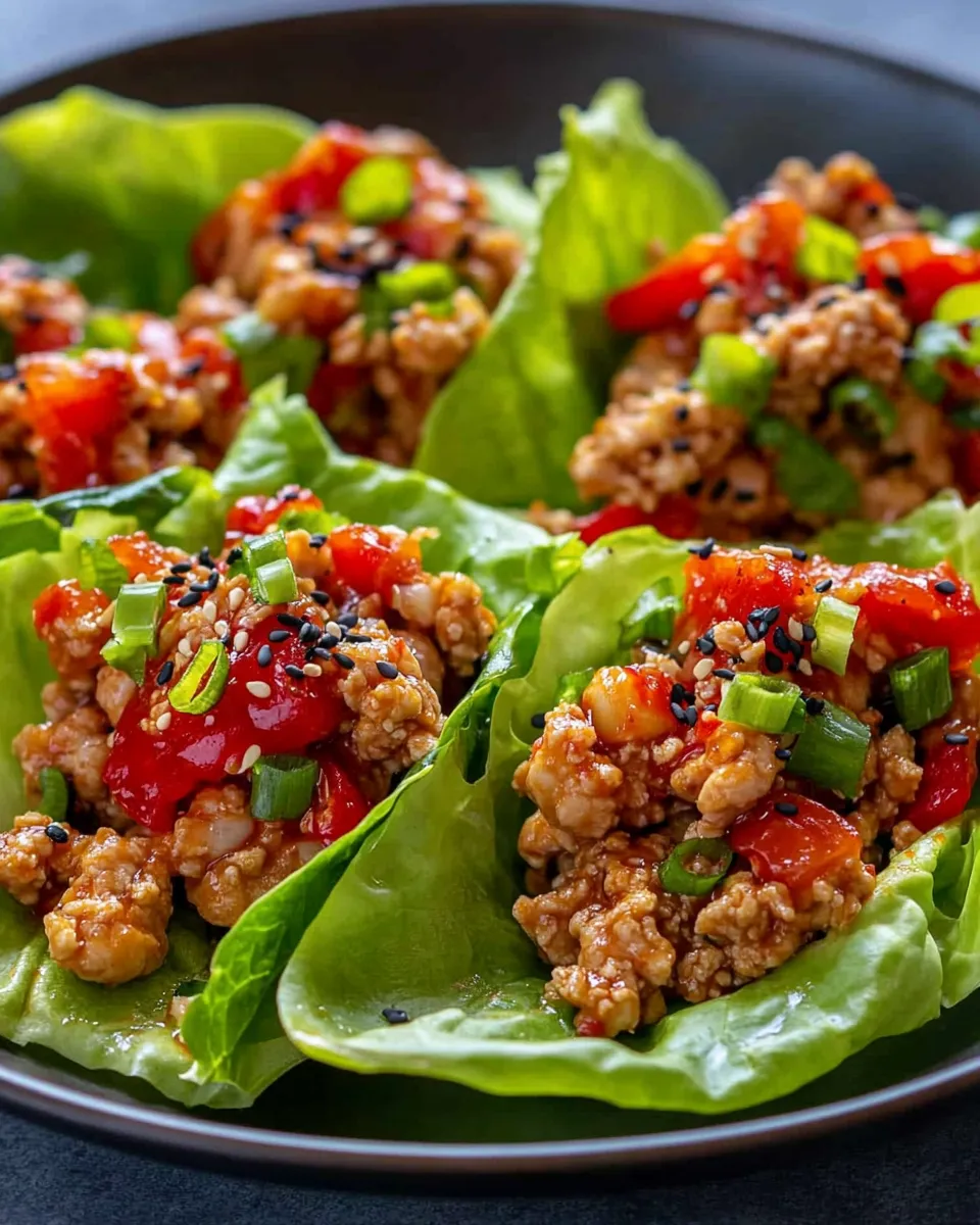 Classic Sweet Chili Chicken Lettuce Wraps dish photo