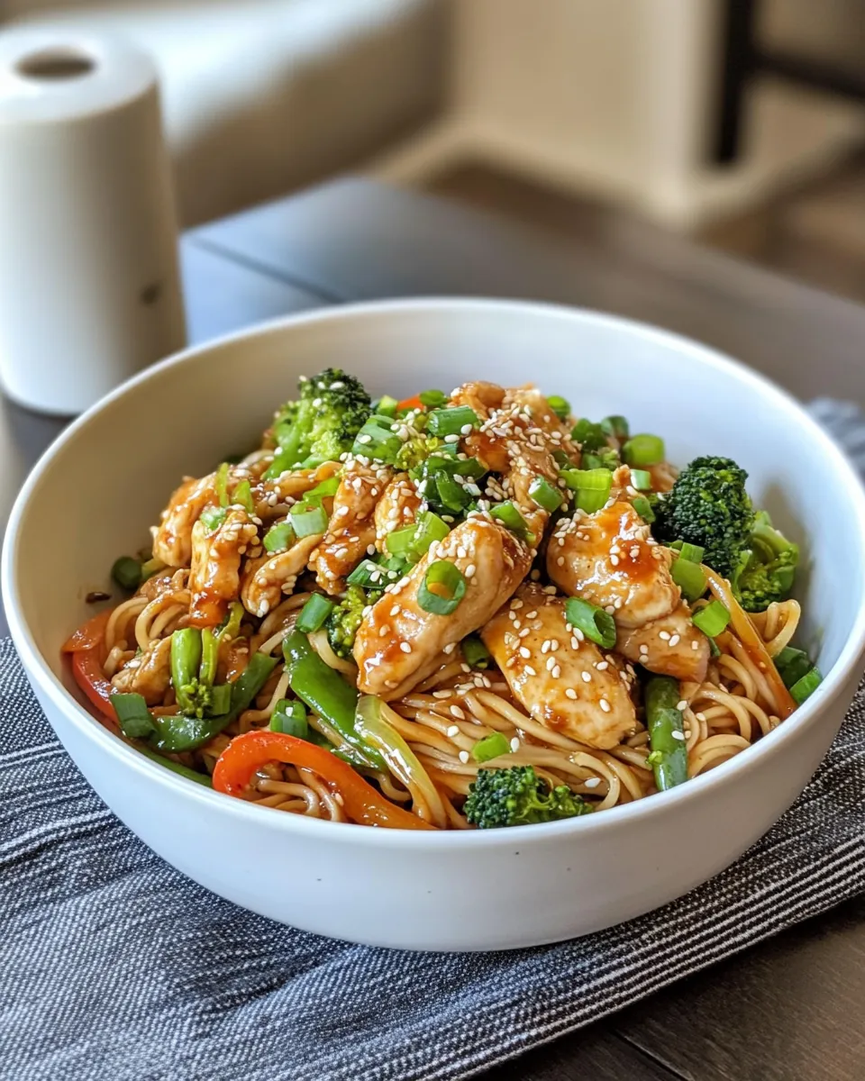 Easy Sweet Chili Chicken Stir-Fry Noodles recipe photo