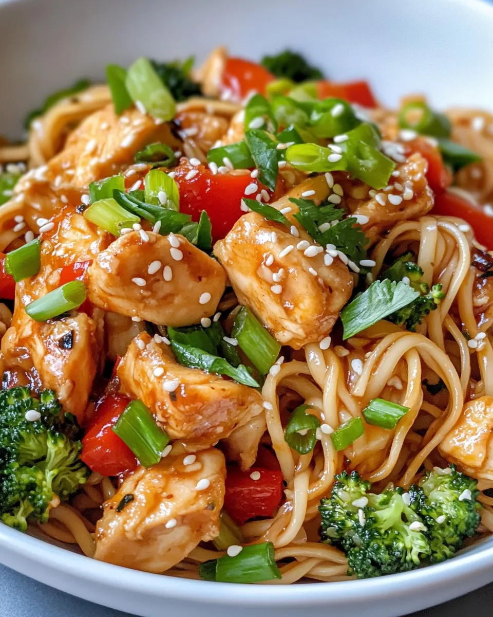 Delicious Sweet Chili Chicken Stir-Fry Noodles dish photo